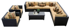 Диван мебель 10 шт. наружный плетеный диван комплект мебели для патио 2024 - купить недорого