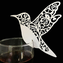 50pcs Bird blackjack card Wine Glass Table Mark Design Paper Name Place Cards For Party Wedding Place Setting Decornation 2024 - buy cheap