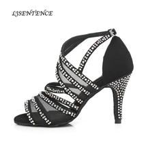 Women Ballroom Latin Dance Shoes Black Salsa Shoes High heels 6/7.5/8.5/9/10cm Samba Tango Kizomba Dance shoes Soft Sole 2024 - buy cheap