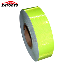 ZATOOTO  50m*5cm Yellow Warning Sign Hazard Tape Reflective Safety Warning Conspicuity Tape Car Accessories 2024 - buy cheap