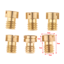 10 шт. M5x0.80 карбюратор основной струйный комплект для Keihin PWK FCR OKO KOSO 125-140 высококачественный медный материал 2024 - купить недорого