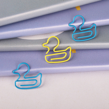 Small Yellow Duck Clip Cartoon paperclip Special sharped blue duck paper Clips 2024 - buy cheap