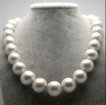 Collar de perlas redondas blancas auténticas del Mar del Sur, 18 ", 13-16MM, UZ56AA 2024 - compra barato
