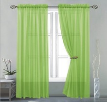 1PC  Solid color voile curtain with rod pocket for free shipping 2024 - buy cheap