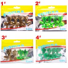 4 Pcs/lot Rubber Frog Artificial Soft Bait 60mm/5.2g Fishing Lures 2 Colors Plastic Fish With Hook Crank Bait Fishing Tackle 2024 - buy cheap