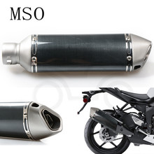 36-51mm Universal Exhaust Scooter Muffler Pipe For YAMAHA R1 R6 ZX6R ZX10R  SUZUKI BMW Most Motorcycle ATV Sticker Carbon Fiber 2024 - buy cheap