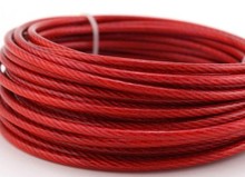 Cuerda de alambre de acero recubierta de PVC rojo, tendedero, cable de invernadero, clip de cinturón colgante, herramientas de reparación de neumáticos, 2mm-14mm, 9-500M 2024 - compra barato