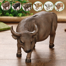 Creative Buffalo Statue Bull Piggy Bank Money Coin Penny Collectible Saving Box Christmas Gift Home Desk Decorative Ornament 2024 - buy cheap