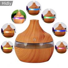 Drop Shape Wood Grain Cool Mist Humidifier Young Living Fresh Air Humidifier 7 Changing Color Household Humidifier 2024 - buy cheap