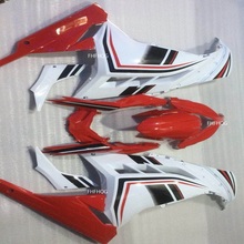 Kit de carenado de plástico ABS de inyección para motocicleta, carrocería para kawasaki NINJA300R 2013-2015 ZX300R 13-15, color rojo/blanco 2024 - compra barato
