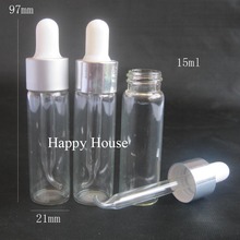 360 x 15ml Empty Refillable Mini Clear Glass Dropper Bottle 15cc Transparent Pipette Dropper Vial 1/2oz  Glass Sample Container, 2024 - buy cheap