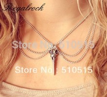 Regalrock Hummingbird Chain Collar Pendant Necklace 2024 - buy cheap