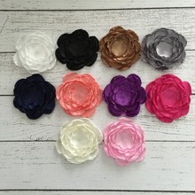 Lote de accesorios para el pelo de flores artificiales para boda, accesorios para ramos de novia, 9cm, satinado, hecho a mano, personalizable, 120 unidades 2024 - compra barato