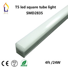 25pcs/lot Free Shipping 24W 1200mm T5 Square Tube Light SMD2835 120leds/pc  28LM/Led AC85-265V LED fluorescent wall Lamps light 2024 - buy cheap