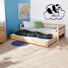 Panda Panda DIY Decalque de vinil Decalques decoração do quarto da etiqueta Da Parede Do Berçário Crianças Quarto Personalizado Personalização Nome G1001 2024 - compre barato