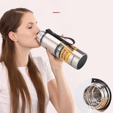 1000ml 1500ml Russian Style Outdoor Insulated Bottle Portable Large Capacity Vacuum Cup Sports Vacuum Flask 2024 - buy cheap
