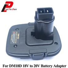 Adaptador convertidor de batería de iones de litio, 18V, 20V, para DC9096 DE9096 DC9098 18V DM18D, adaptador de batería con USB para Dewalt 2024 - compra barato