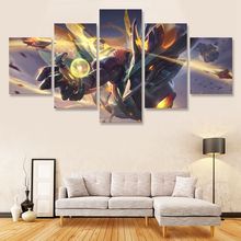 LoL Aurelion Sol Canvas Painting 5 Panel Wall Art Paintings Poster Print Wall Decor Living Room Home Decoration 2024 - buy cheap