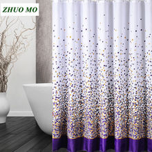 ZHUO MO спорадический блок шаблон полиэстер ванная комната водонепроницаемый Душ шторы с пластиковыми крючками отель для дома шторы 2024 - купить недорого