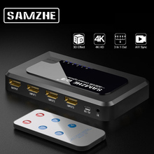 SAMZHE 4K HDMI сплиттер с 3/4/5 портами HDMI коммутатор 1080P HDMI адаптер кабель для XBOX 360 PS3 PS4 Android HDTV проекторов 2024 - купить недорого