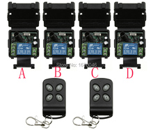 Novo Sem Fio RF DC 12 V 1CH Interruptor De Controle Remoto Interruptor 10A 4 * Receptor & 2 * Transmissor de luz/lâmpada/janela/Portas de Garagem