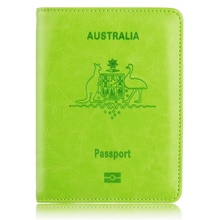 Gran oferta, funda protectora para pasaporte de viaje para Australia, Funda de cuero para pasaporte para titular de la tarjeta de crédito empresarial, funda 2024 - compra barato