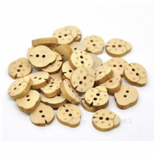 50 Pcs 15x17mm 2 Furos Joaninha Botões De Madeira, Botões para Costura, Scrapbooking Artesanato, 7NK72 2024 - compre barato