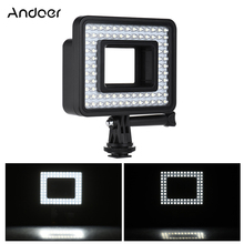 Andoer-anel de luz led para câmera de ação, com controle de intensidade, 80 peças, compatível com gopro hero 4/3 +/3 yi 4k sjcam, câmera de vídeo esportiva 2024 - compre barato