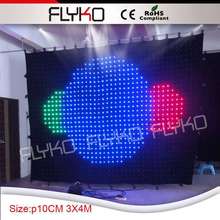 High Brightness lamps  led velvet vision curtain For Stage with1200pcs 2024 - buy cheap