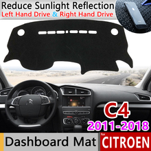 Для Citroen C4 MK2 2011 2012 2013 2014 2015 2016 2017 2018 анти-скольжения мат коврик на приборную панель Зонт приборной аксессуары купе 2024 - купить недорого