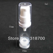 300 x 5ml Refillable Empty Transparent Airless Plastic bottle pump cream bottle vacuum lotion bottle cosmetic and packaging 2024 - buy cheap