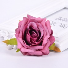 2pcs Artificial Flower 7CM Silk Rose Head For Wedding Home Party Decoration DIY Garland Scrapbook Shoes Hat Rosa Flower 2024 - buy cheap