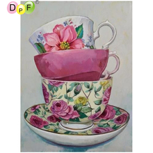DPF Stack the cups. 5D square diamond painting cross stitch wall painting crafts diamond embroidery home decor diamond mosaic 2024 - buy cheap