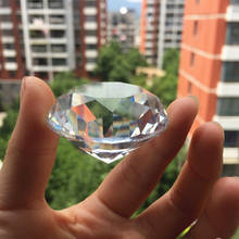 40mm Transparent Crystal Diamond Paperweight Glass Fengshui Crafts Home Ornaments Wedding Decor Party Souvenir Gifts 2024 - buy cheap