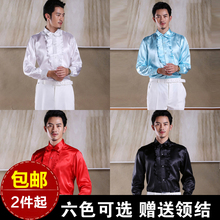 La ropa de los hombres traje de hombre formal camisa de manga larga camisa de hombre traje de ropa/S-XXL 2024 - compra barato