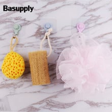 BASUPPLY 4Pcs Self Adhesive Kitchen Wall Hook Door Back Brush Towel Holder Kitchenware Rack Organizer Bathroom Accessories 2024 - buy cheap