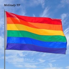 Gay Friendly Rainbow Flag Banners Pro Lesbian Gay Pride LGBT Flag Polyester Rainbow Flag For Gay Right Parade Drop Shipping 2024 - buy cheap