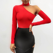 2019 Sexy Halter Off the Shoulder Women Long Sleeve Blouses Solid Red Blouse Female Casual Shirts Tops Fashion Spring Clothes 2024 - buy cheap