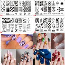 Пластины для стемпинга ногтей штамп для дизайна ногтей маникюрный шаблон инструменты для ногтей 20 дизайнов на выбор 2024 - купить недорого