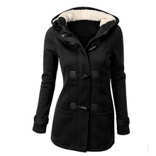 2019 Autumn Winter Warm Coat Casual Slim Women Outwear Briefly Design Zipper Hooded Overcoats New Big Pockets Lady Coats Black 2024 - buy cheap