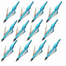 Arrow Broadheads 3 Blades Archery Arrow Heads Tips 100 Grains for Crossbow and Compound Bow 12Pack 2024 - buy cheap