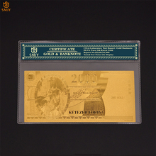Сувенирная коллекция банкнот, покрытая 24-каратным золотом, Венгерская фальшивая бумага 2000 фулина для банкнот, купюр 2024 - купить недорого