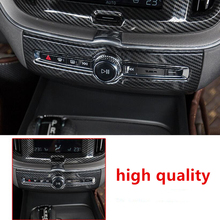 Cubierta de Panel de interruptor de aire acondicionado de coche, moldura de fibra de carbono ABS cromado para Volvo XC60 2018, accesorios de estilo de coche, 1 ud. 2024 - compra barato