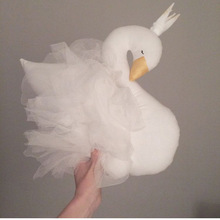 Baby Pillow Swan Crown Gauze Pillow Cushion Photography Props Baby Accompany Sleeping Doll Children's Bed Room Decoration Toys 2024 - buy cheap