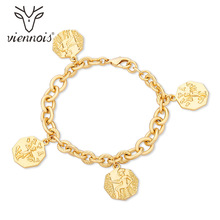 Viennois Korean Style Pattern Bracelets Bangles for Women Geometric Metal Geometric Fashion Chain Bracelets Party Jewelry Gifts 2024 - buy cheap