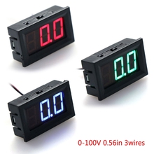 2019 New DC 0-100V 3-Wire Voltmeter LED 0.56in Digital Voltage Meter Panel Monitor Tester Indicating Instrument 2024 - buy cheap