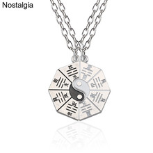 Nostalgia Tai Chi Yin Yang taoísmo chino mejor amigo par BFF COLLAR COLGANTE de amor mejor amigo joyería religiosa 2024 - compra barato