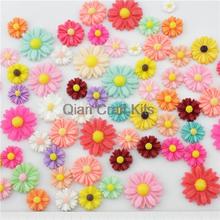 250pcs Resin Daisy Cabochons mix color sizes(10mm-22mm) Resin Flower ,Sunflower multipe designs mixed sampler set 2024 - buy cheap