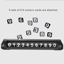 Car Styling Temporary Parking Card Phone Number Card Plate Hidden Switch Telephone Number Car Parking Card Stop Auto Accessories 2024 - buy cheap