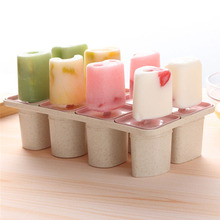 Creativo 8 cavidad DIY helado molde de paleta de paja de trigo moldes hielo lolly palos de helado cocina casera Accesorios 2024 - compra barato